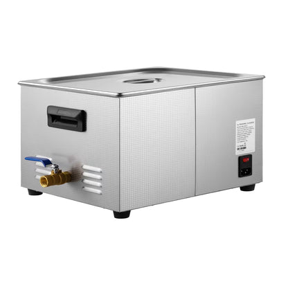 JEWELTECH 30L Ultrasonic Cleaner with Heater and Timer, 600W Stainless Steel Ultrasonic Cleaner Machine with Degas & Gentle Modes, Ultrasonic Parts Cleaner with Knob Control