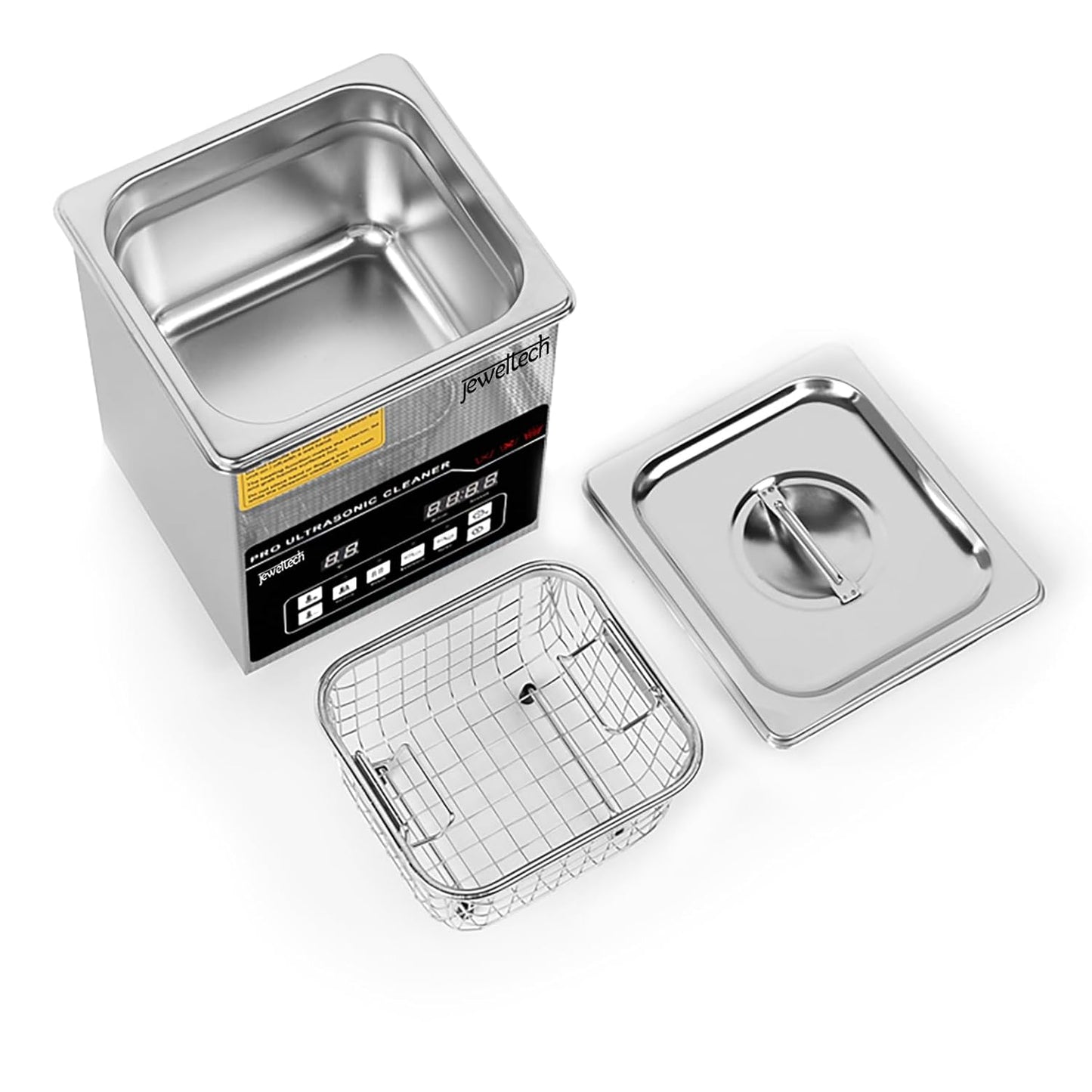 Jeweltech 2 Litre Ultrasonic Cleaner Sterilizer Machine with Water Heater & Time Control Auto Shut off for Dental Clinics/Optical/Jewellery Shop/Biology Labs