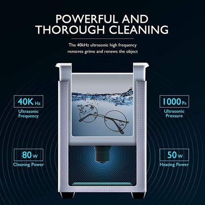 Jeweltech 2 Litre Ultrasonic Cleaner Sterilizer Machine with Water Heater & Time Control Auto Shut off for Dental Clinics/Optical/Jewellery Shop/Biology Labs