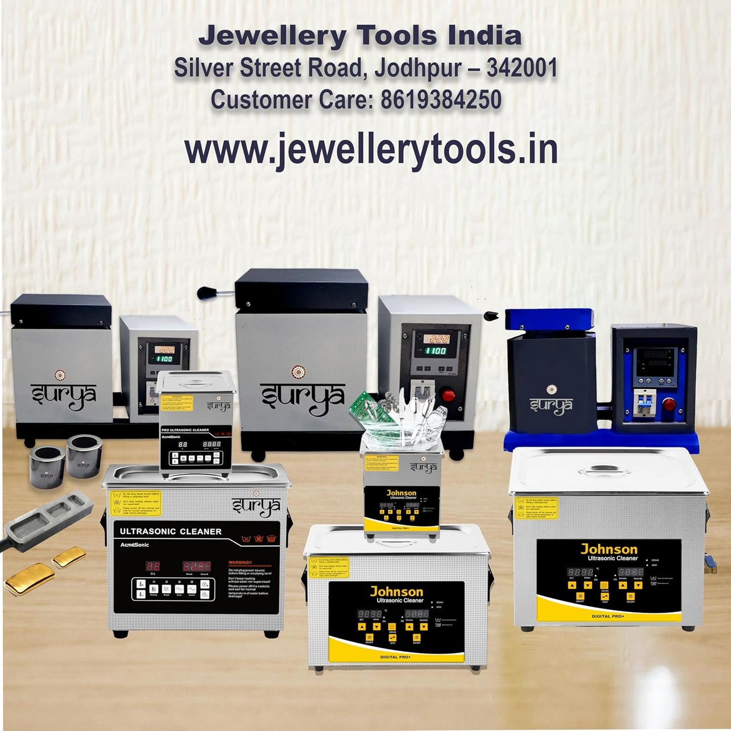 Jeweltech 2 Litre Ultrasonic Cleaner Sterilizer Machine with Water Heater & Time Control Auto Shut off for Dental Clinics/Optical/Jewellery Shop/Biology Labs