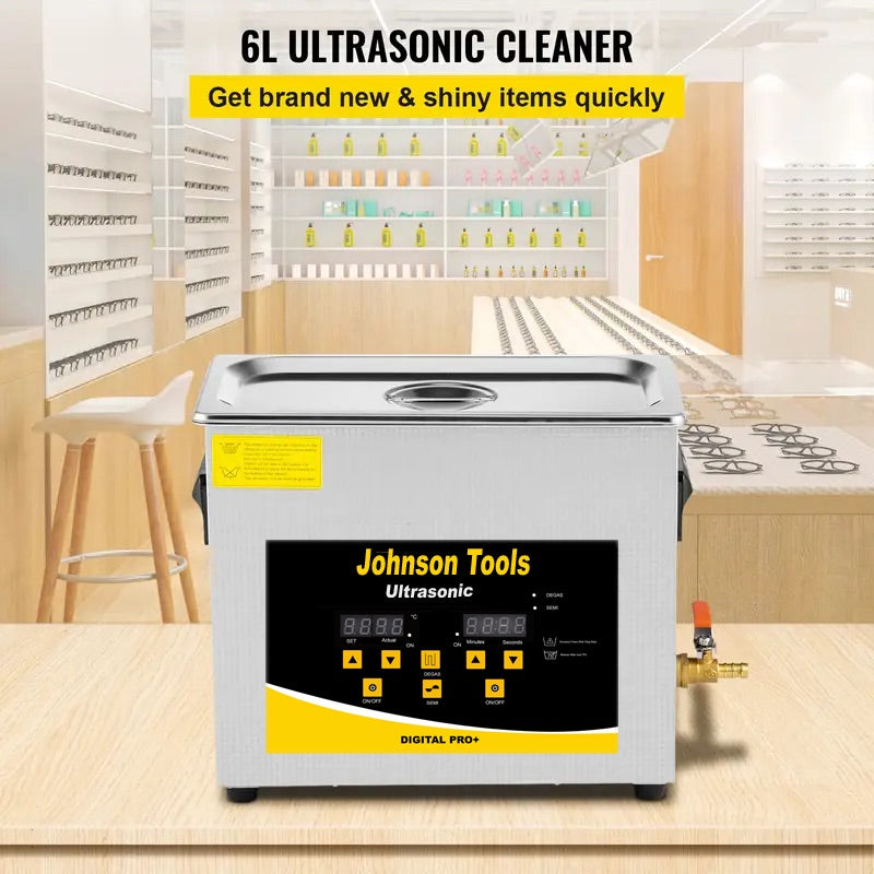 Johnson Tools 6L Ultrasonic Cleaner Pro+ 42Khz Jewellery ,watch,Pcb Cleaner machine