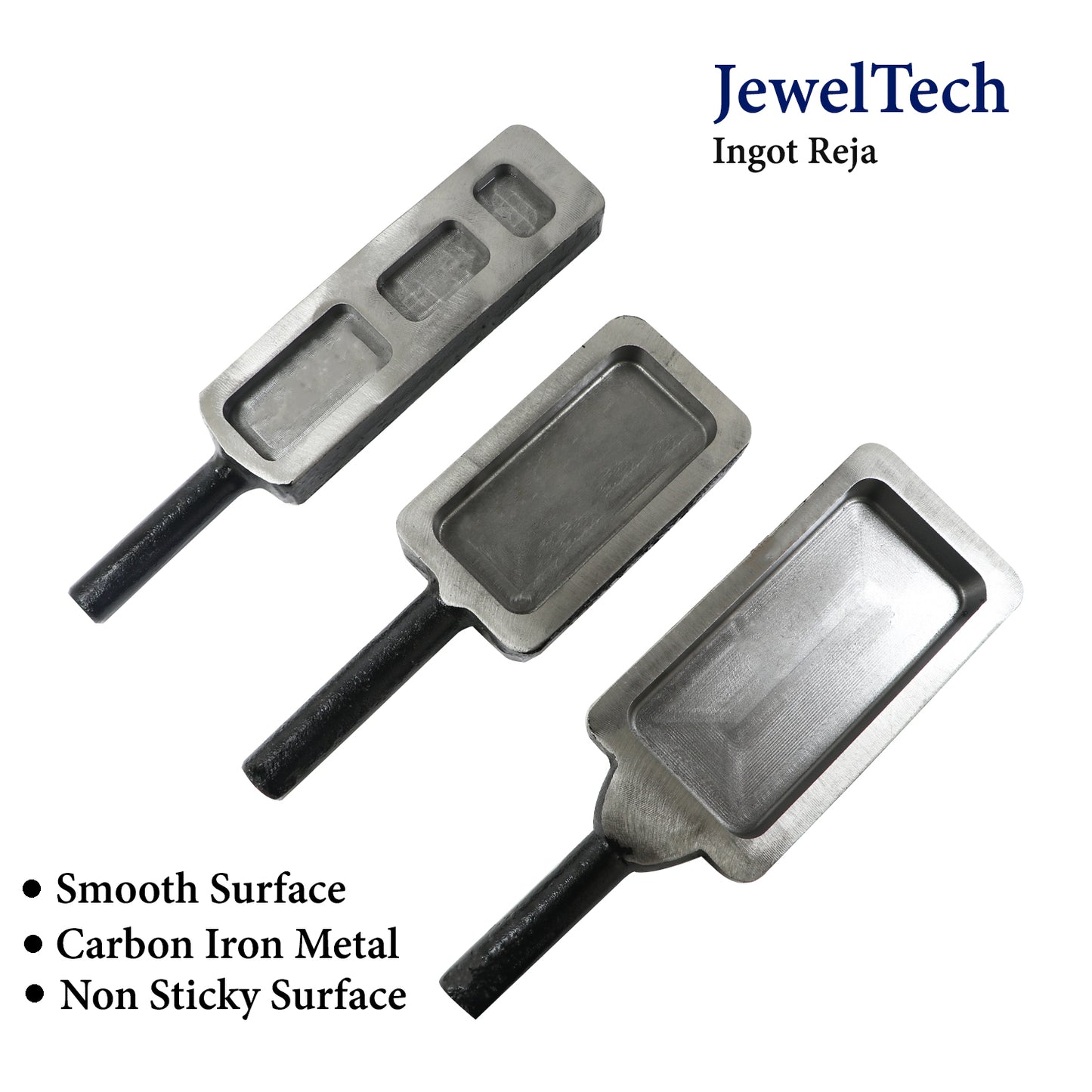 JewelTech 5-in-1 Ingot Mould for Gold Bar Casting – 50g to 1kg, Professional Bullion Mould Tool
