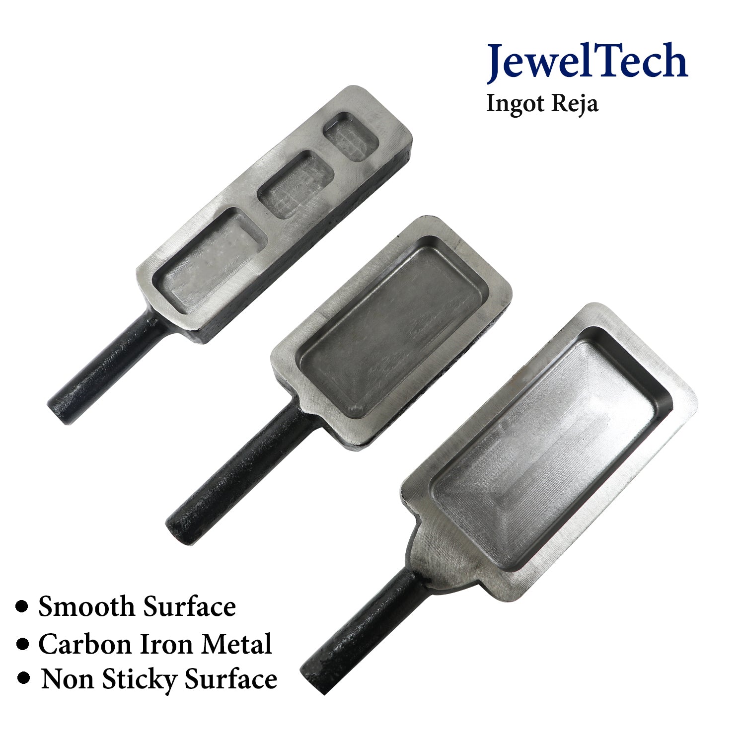 JewelTech 5-in-1 Ingot Mould for Gold Bar Casting – 50g to 1kg, Professional Bullion Mould Tool
