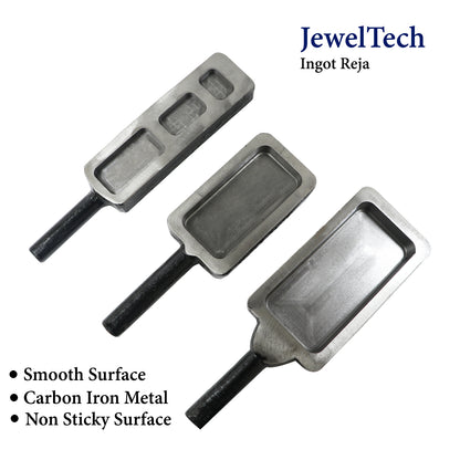 JewelTech 5-in-1 Ingot Mould for Gold Bar Casting – 50g to 1kg, Professional Bullion Mould Tool
