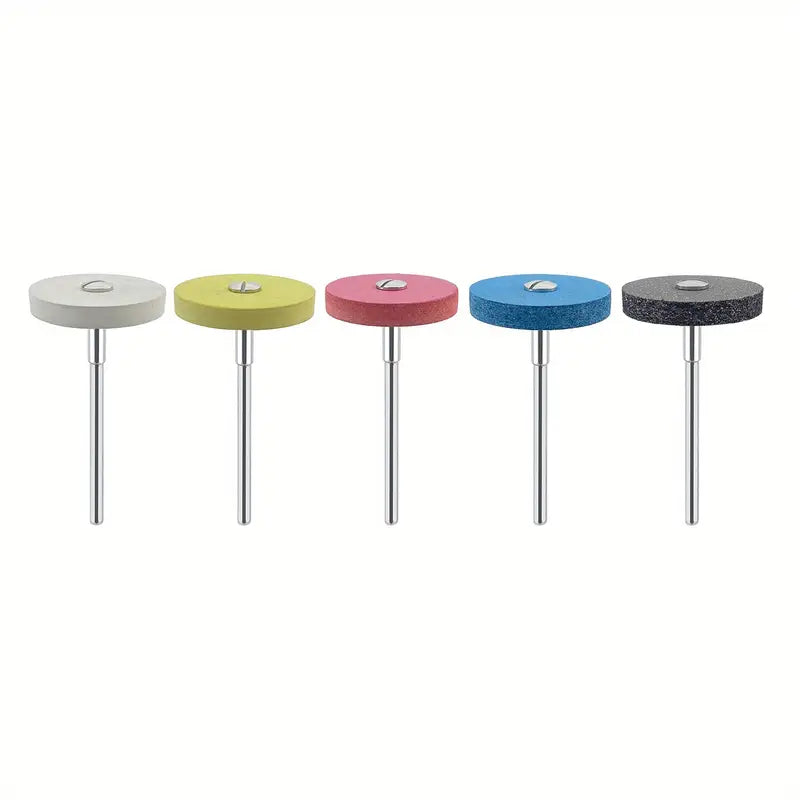 Jeweltech T-Shaped Diamond Polishing Head 10Pcs 22x3mm – 5 Grit Options, Emery Coated Grinding Disc