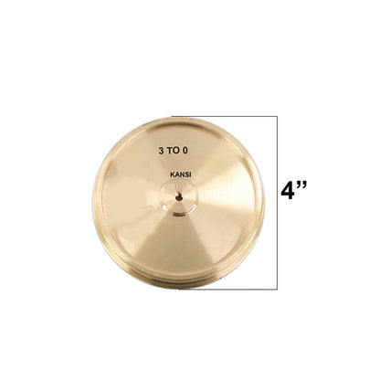 Kansi cymbal with size measurement '3 to 0' and '4"