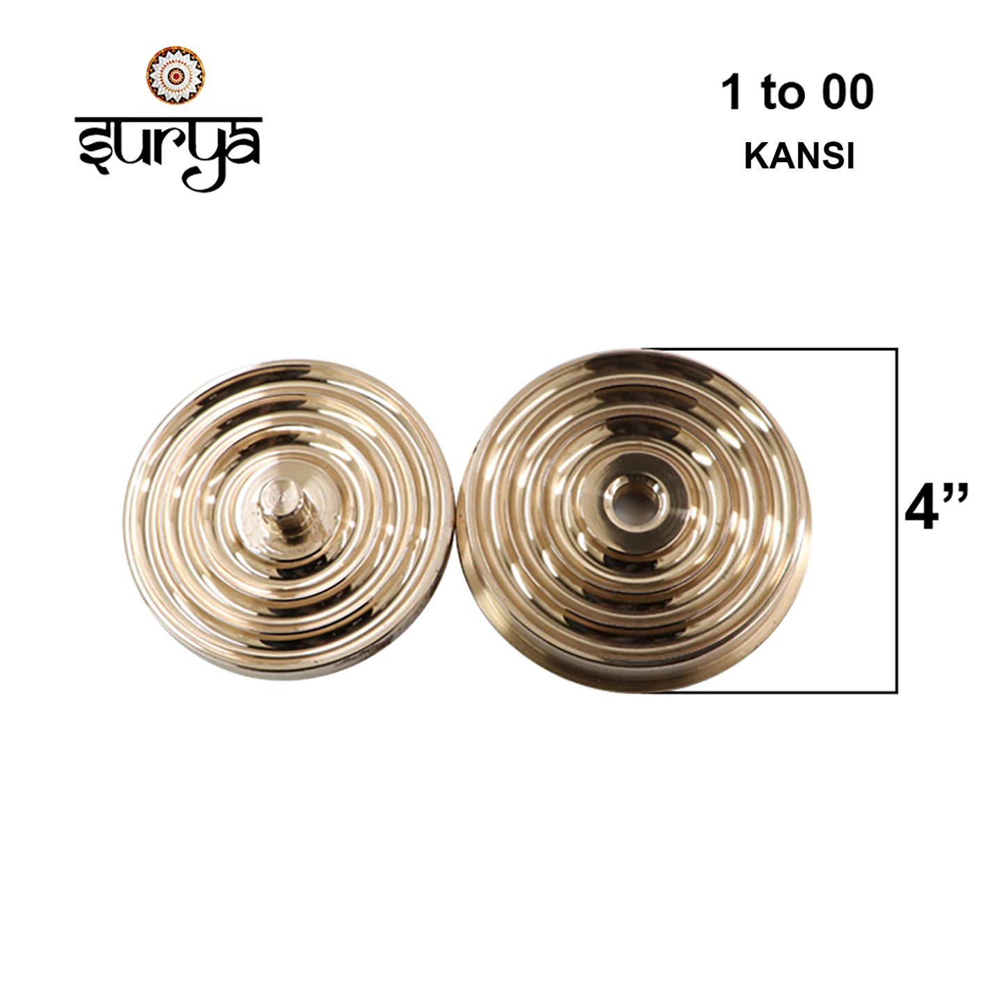 Surya 4-Inch Kansi Ball Rolling Die Chakki (Size 1 to 00) for Gold Ball Making
