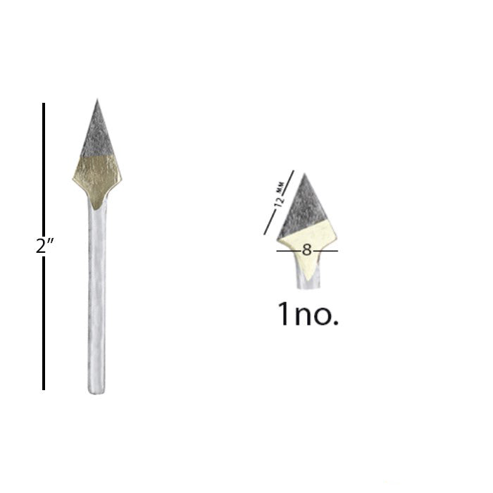 Traditional barma drill compatible with rotary handpieces and flexible shafts