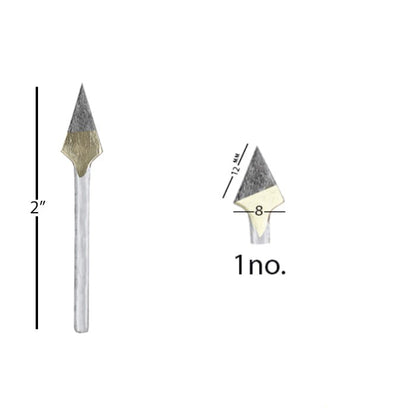 Traditional barma drill compatible with rotary handpieces and flexible shafts