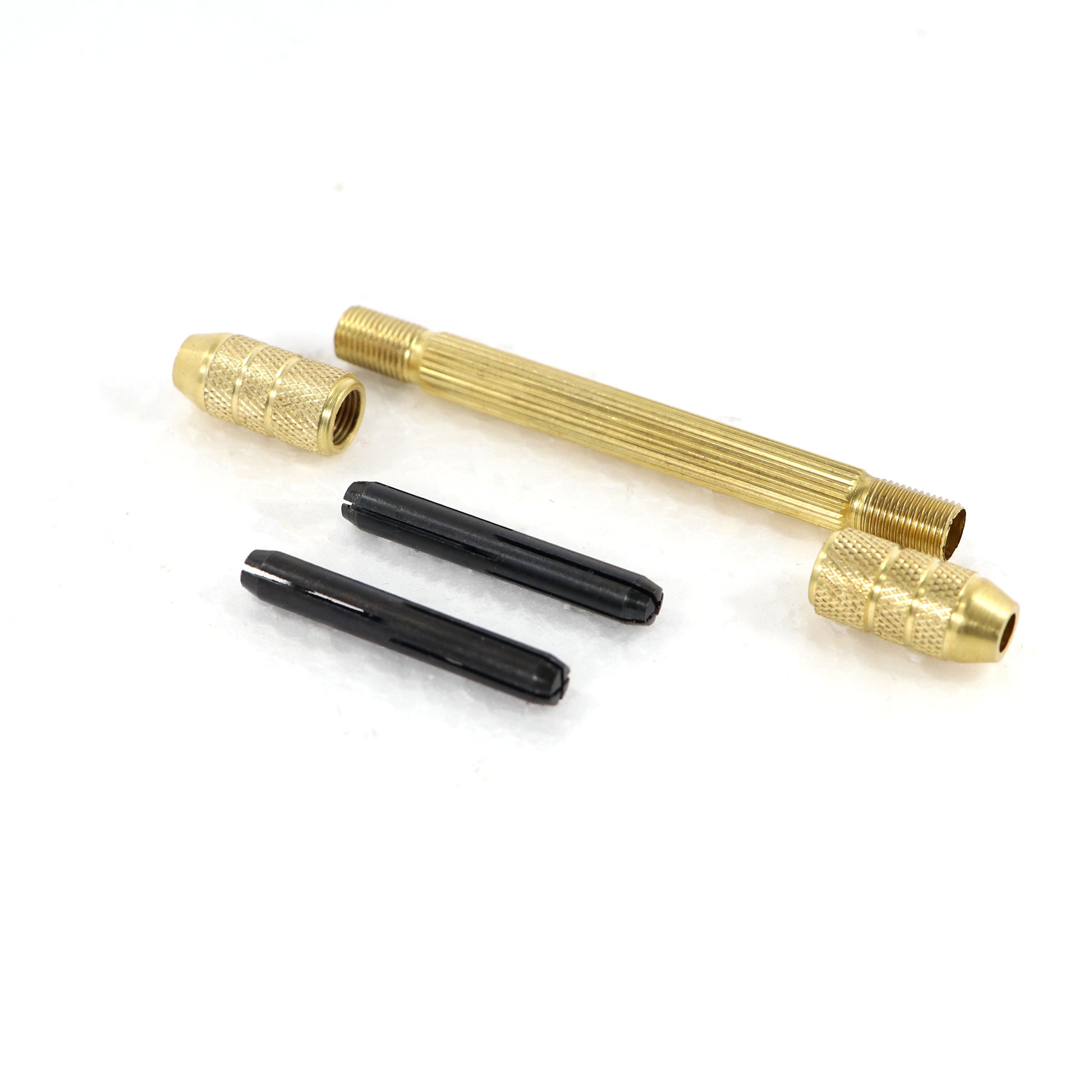 Brass pin vice double-ended chuck for jewellery and micro drilling work