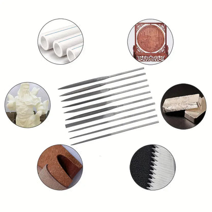 Precision needle files set for jewelry making and crafts