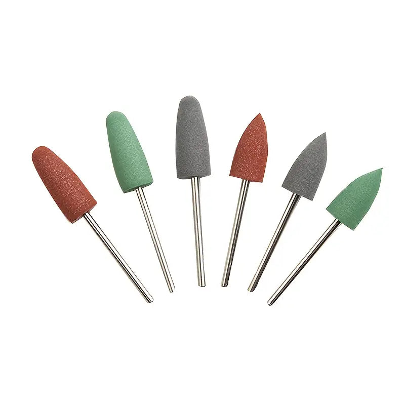 Assorted 6-piece silicone polishing head set for rotary handpieces