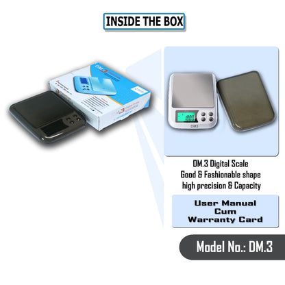 DM3 1kg digital jewelry scale for diamond and gemstone weighing applications

