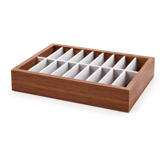 Jeweltech Wooden Bangle and Kada Holder Tray, 12 Vertical Slots Storage Organizer for Bangles and Bracelets, Jewelry Display Stand for Home and Shop, 19x25cm