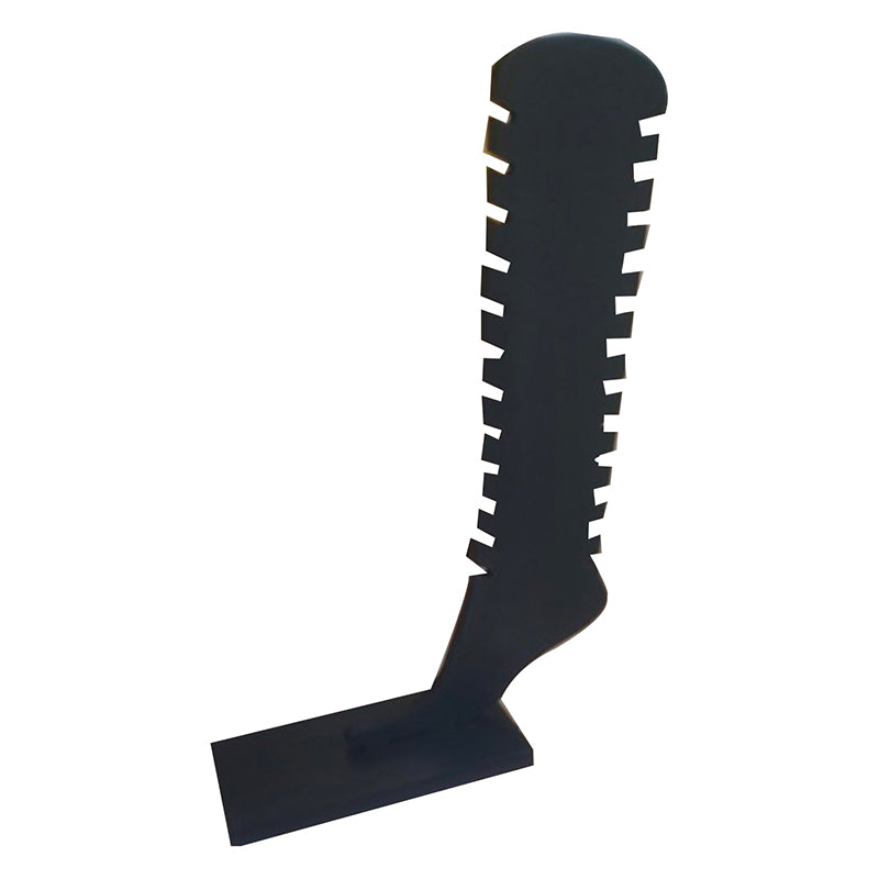 Jeweltech Black Resin Boot-Shaped Necklace Display Stand, Notched Design for Multiple Necklaces and Chains, Decorative Jewelry Holder for Shop and Home
