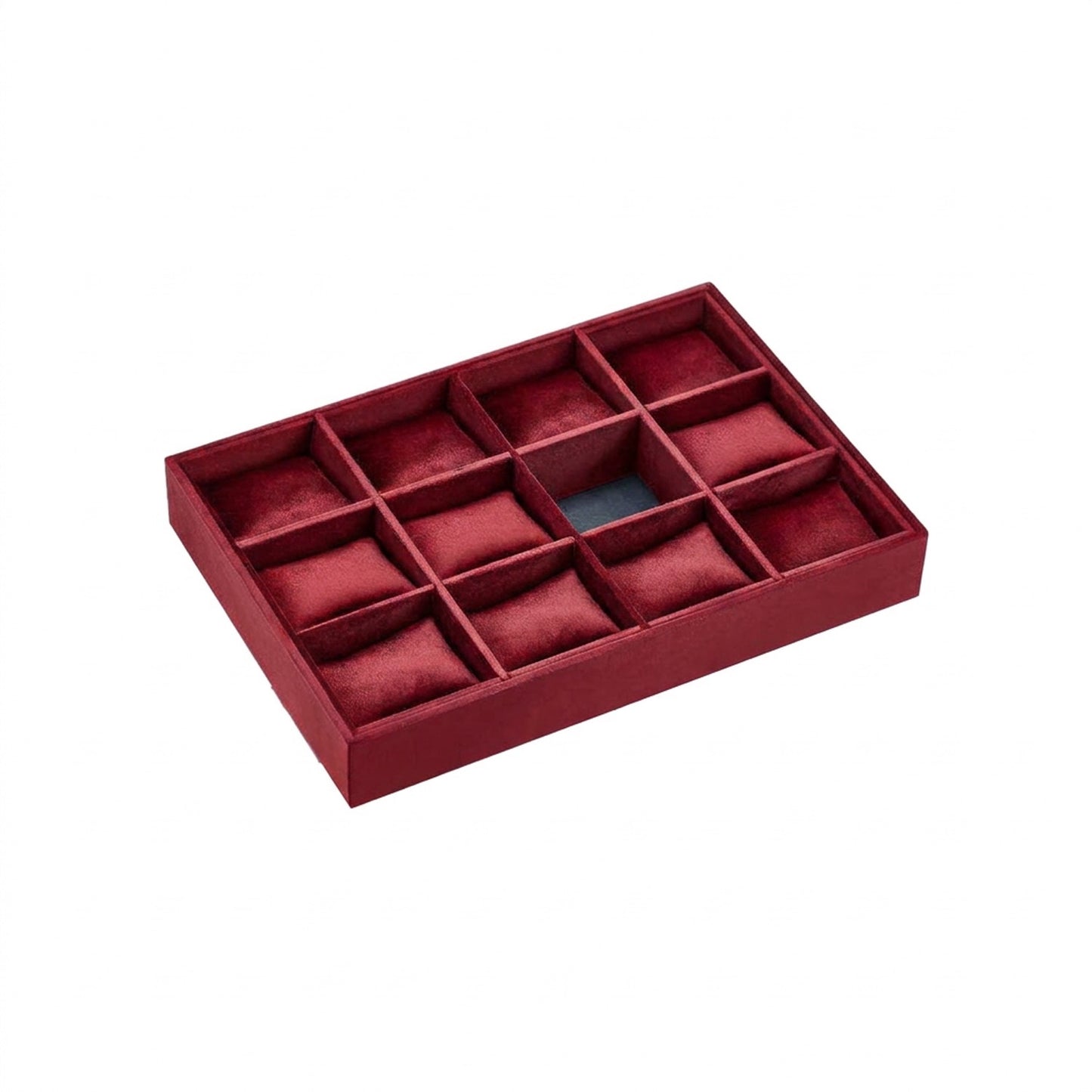 Jeweltech 12 Compartment Bangle Display Tray, Navy Velvet Kada Bracelet Organizer 35x24cm, Jewelry Showcase Presentation Stand for Retail Store and Boutique Display