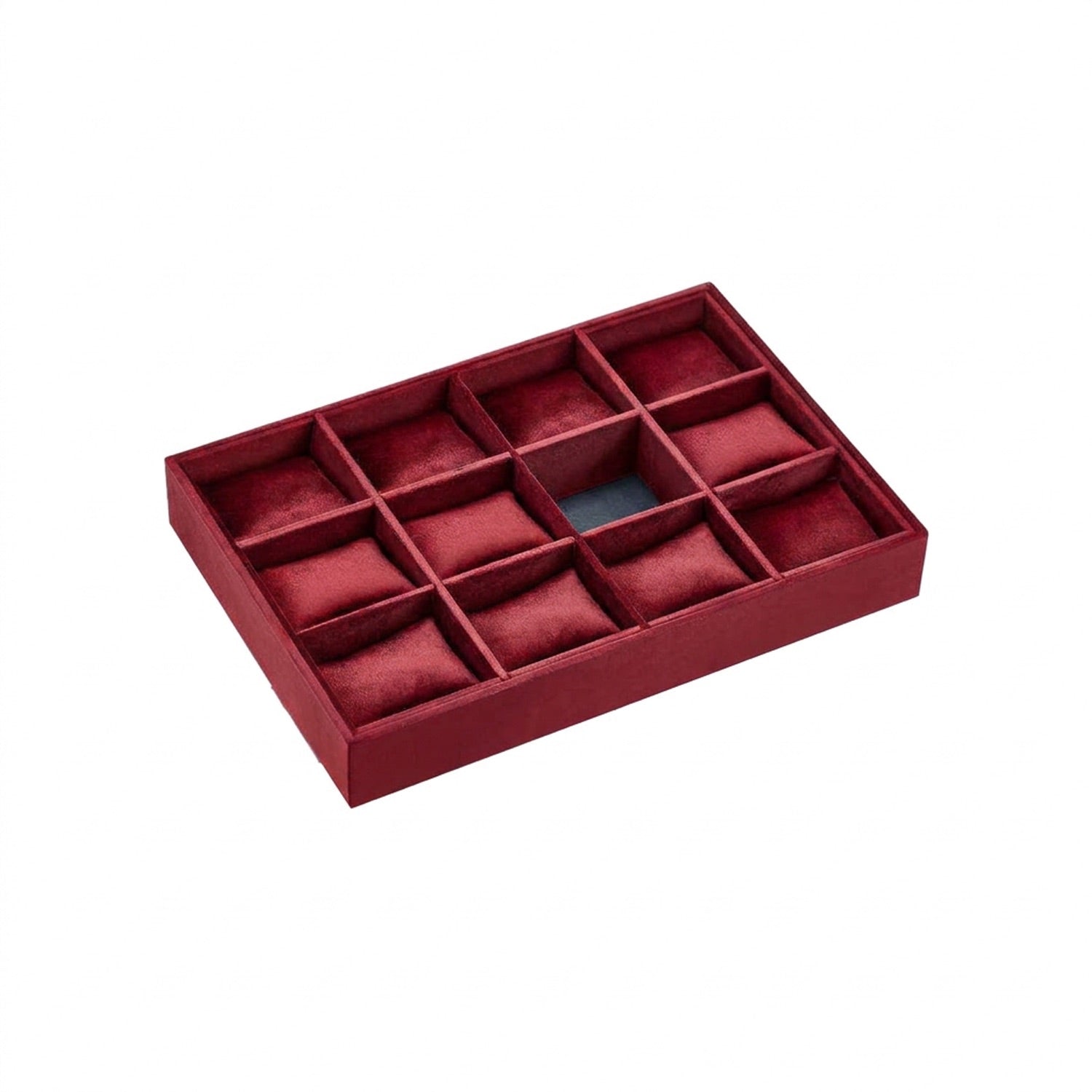 Jeweltech 12 Compartment Bangle Display Tray, Navy Velvet Kada Bracelet Organizer 35x24cm, Jewelry Showcase Presentation Stand for Retail Store and Boutique Display