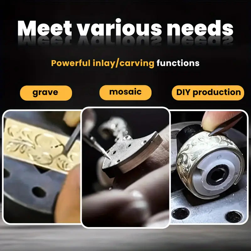 Ball vise engraving tool accessory kit with clamps and attachments