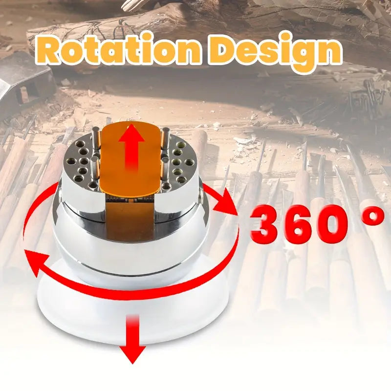 Professional jeweler using engraving block for carving details