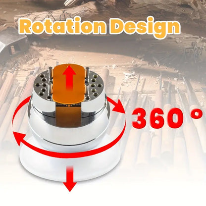 Professional jeweler using engraving block for carving details