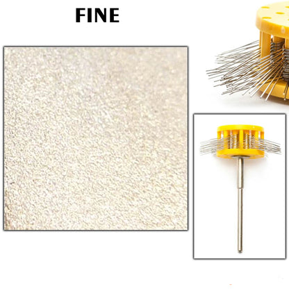 wire brush tool for satin finishing on delicate jewelry surfaces