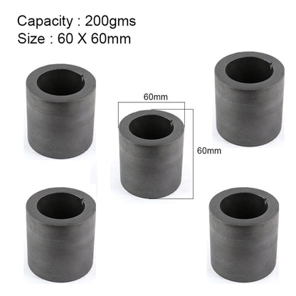 Graphite crucible compatible with small electric melting furnaces