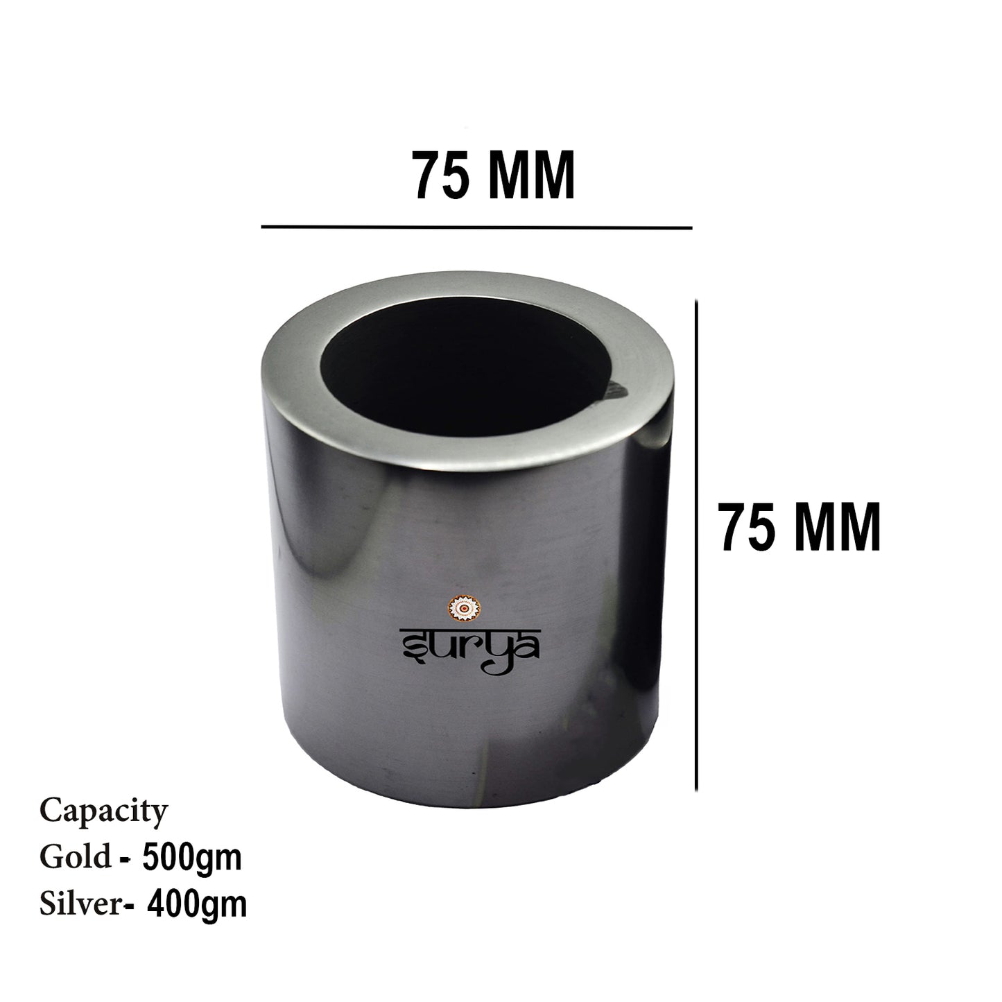 Compact graphite crucibles for electric furnaces – perfect for gold, silver melting

