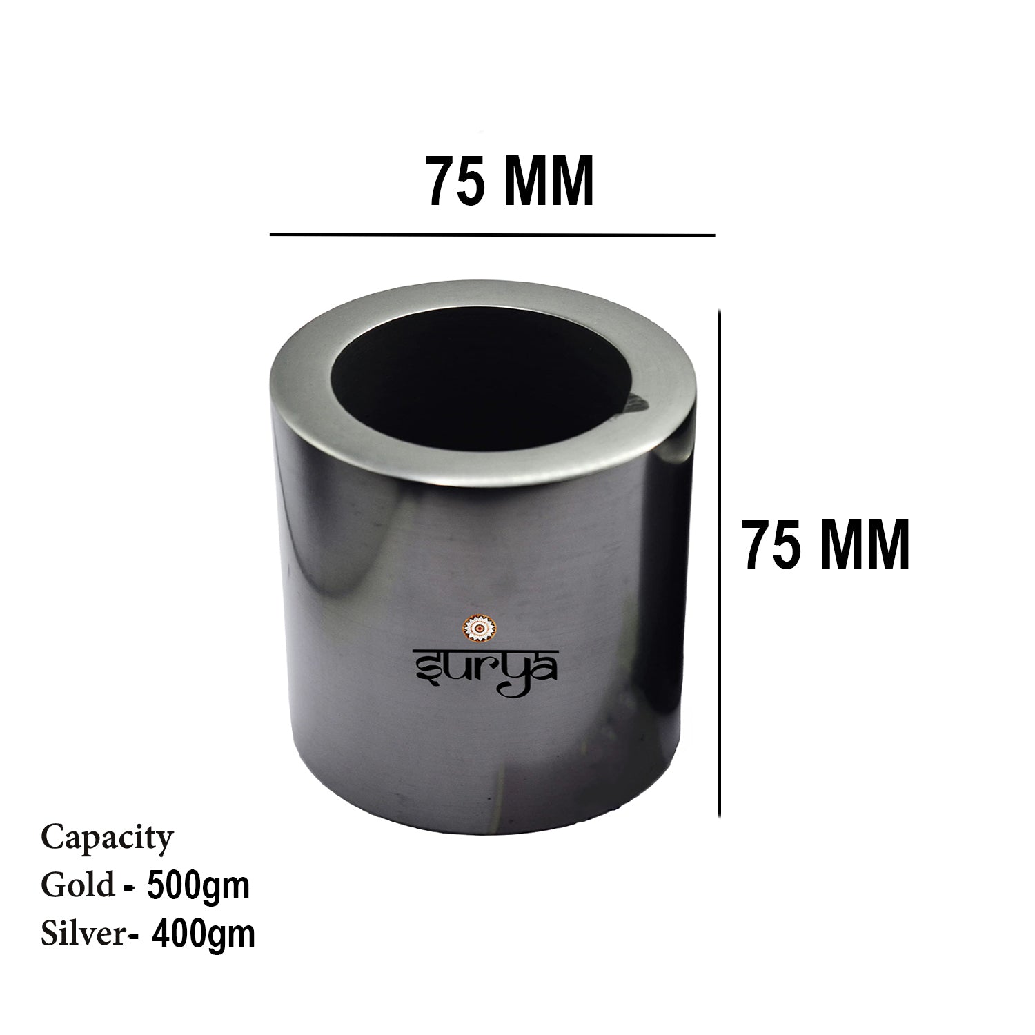 Compact graphite crucibles for electric furnaces – perfect for gold, silver melting

