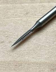 Sharp-Pointed Fluted Krause Bur for Accurate Stone Fitting


