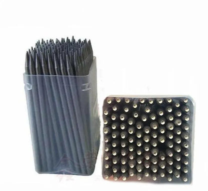 Durable steel grain setting tools for diamond stone placement in jewelry work, packed in compact organizer box