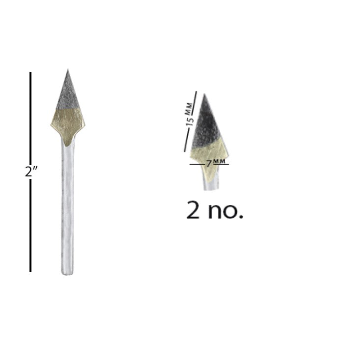 Jewellery drill for stone setting with strong carbide tip and ergonomic length