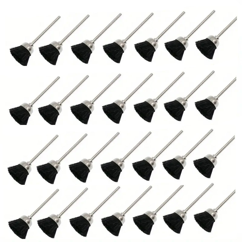 Bristle cup brush set for jewelry polishing and cleaning

