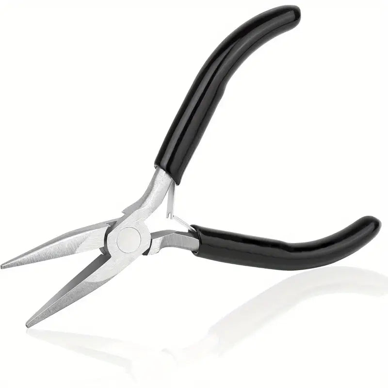 Half Round Nose Plier with Black Grip for Jewelry Making and Wire Shaping

