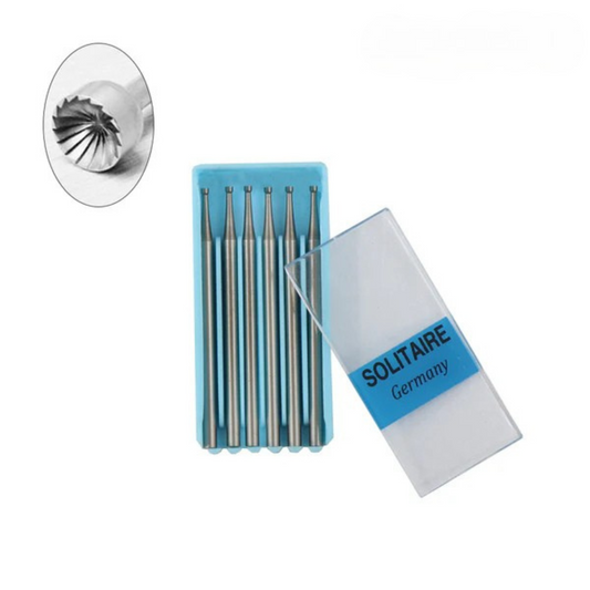 Solitaire Cup Burr Set for Jewelry Stone Setting and Prong Finishing