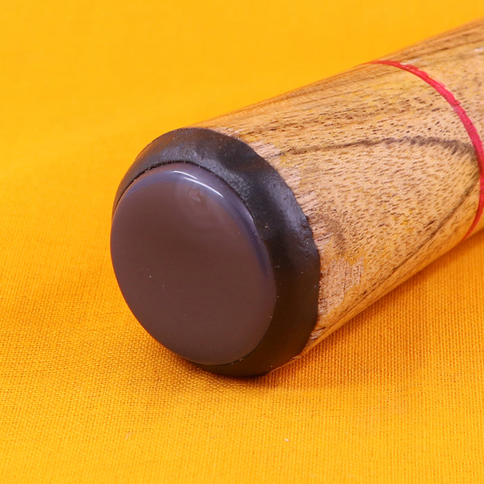 Round malchaata tool with wooden handle used by jewellery artisans and karigars
