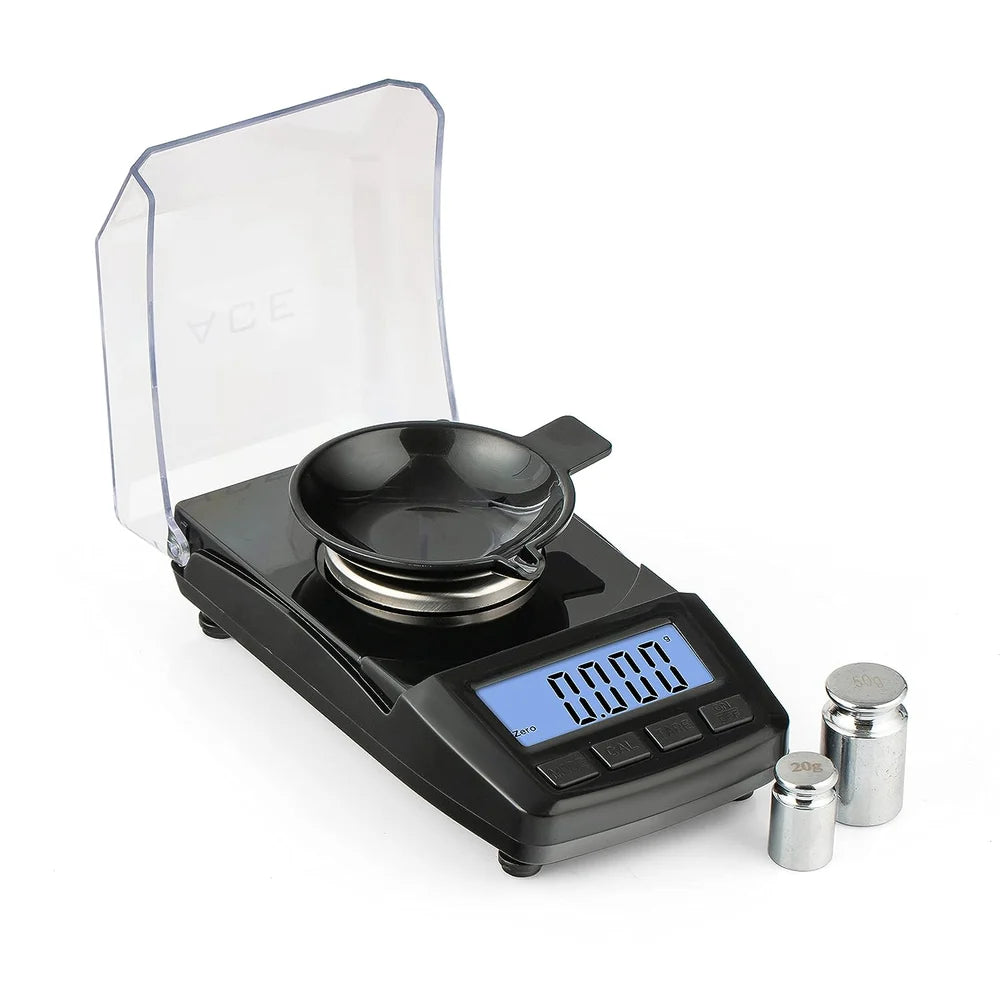 ACE CT-50 scale with anti-static katori and stainless steel tweezer for fine weighing