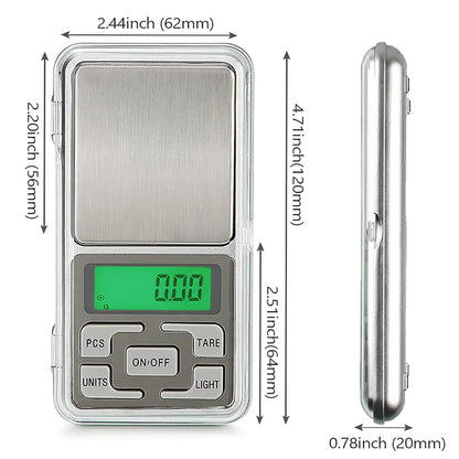 Portable digital scale with stainless-steel platform and protective flip cover
