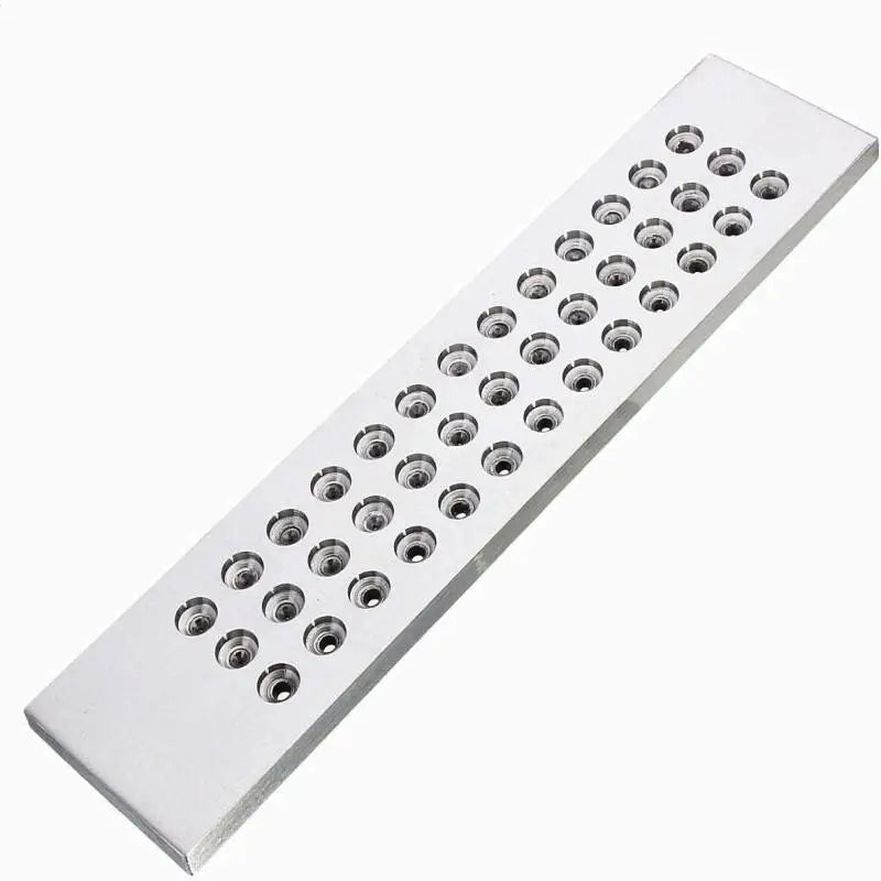 Steel wire drawplate with carbide inserts for precision wire reduction in jewelry-making applications