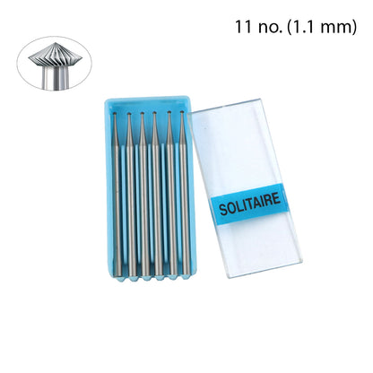 Professional-grade hart burs used for jewellery making and prong setting
