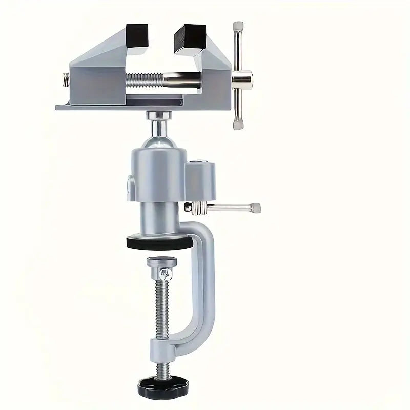 Multi-angle adjustable vise with rubber jaws for precision tasks