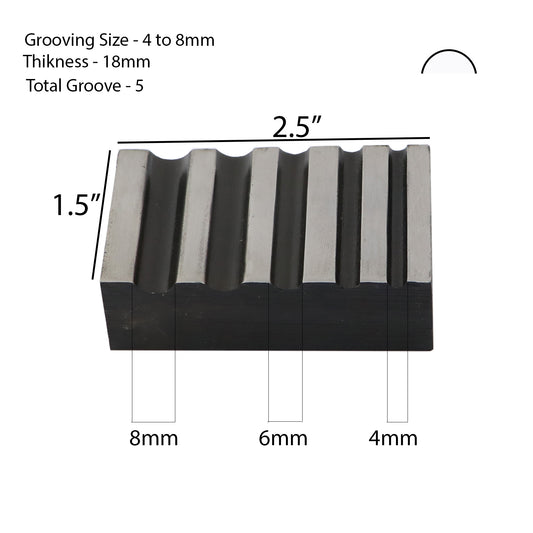 Surya Single Side Round Wire Forming Die – 5 Grooves (4mm to 8mm) 