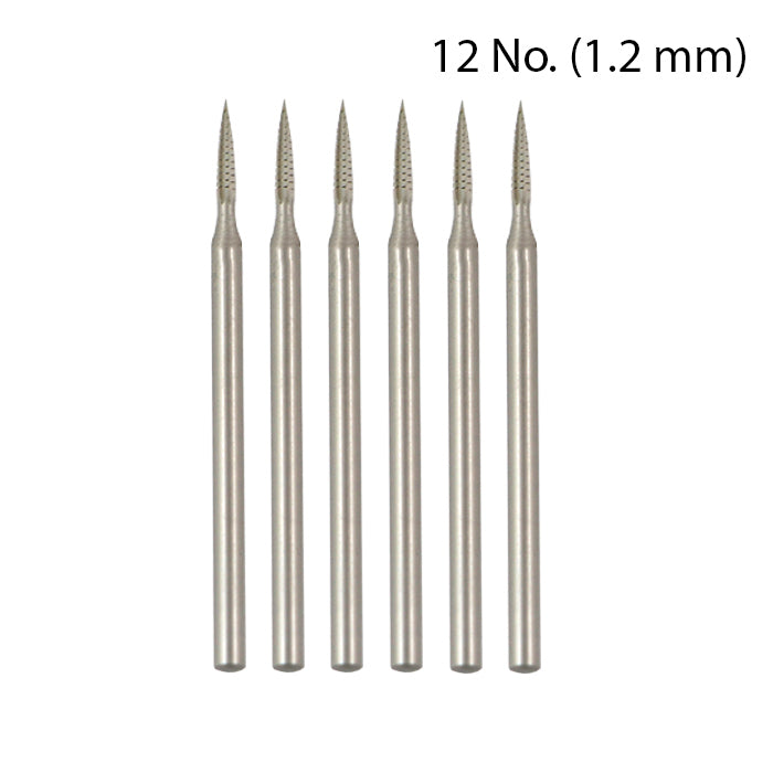 High-Speed Steel Krause Burs No. 10 and 12 no. with 2.35mm Shank

