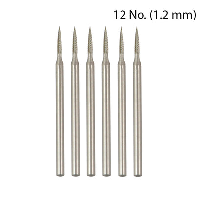 High-Speed Steel Krause Burs No. 10 and 12 no. with 2.35mm Shank

