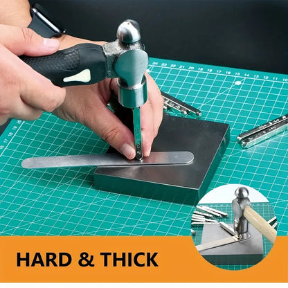 Jewelry tools guide showing stamping block applications
