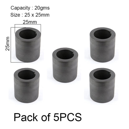 Surya graphite crucible 30x30mm for gold and silver melting in electric furnaces