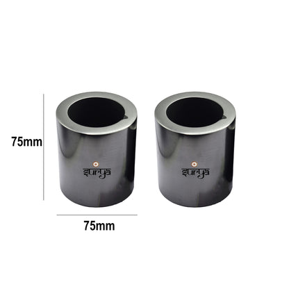 500gm capacity Graphite crucibles 75x75mm mus for gold and silver melting in electric furnace – Surya brand, 2-pack

