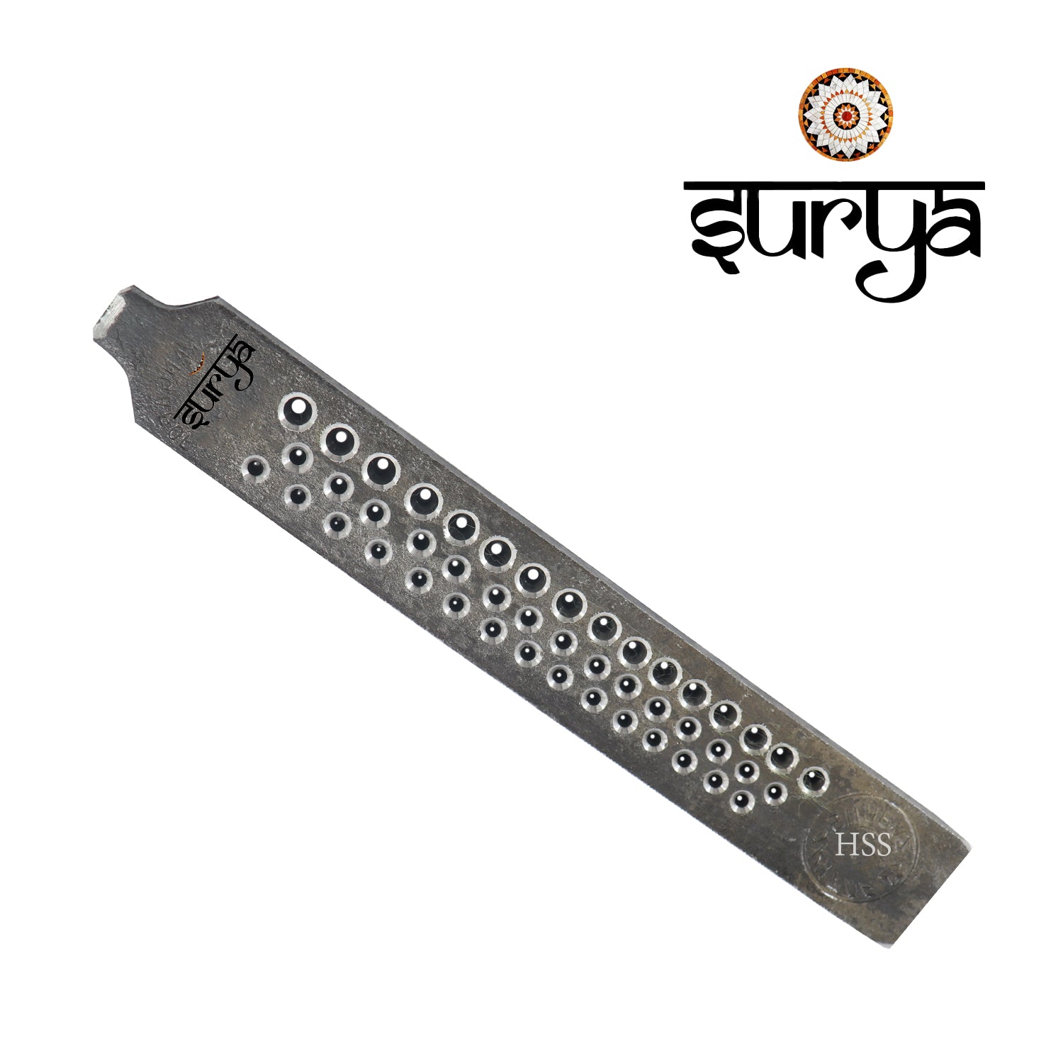Surya HSS Jantri Plate with 14–30 Gauge Holes – Front View