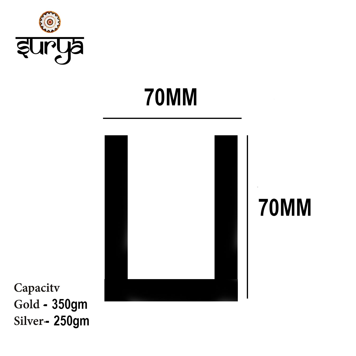 Surya crucible ideal for gold and silver melting in jewelry workshops