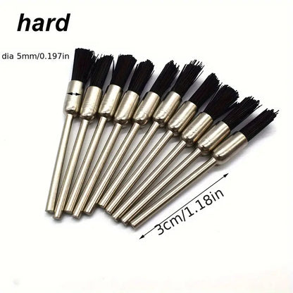 Compact jewelry brush set for workshop, bench, or studio use