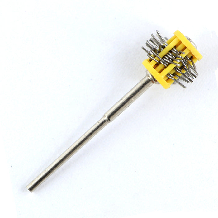 Rotary brush set ideal for polishing engraved and cast jewelry parts